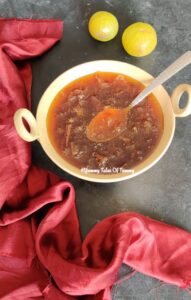 Amla Murabba Recipe served in cream bowl