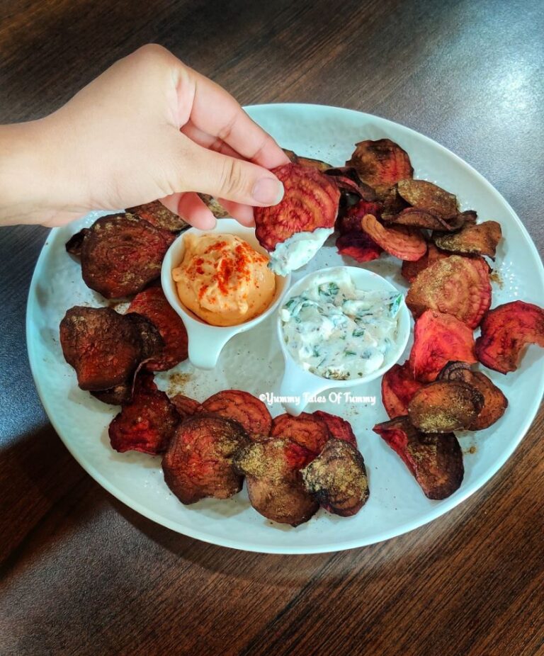 Air fryer Beetroot chips Recipe Yummy Tales Of Tummy