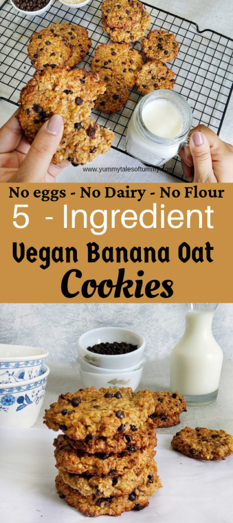  5 ingredient vegan cookies Pin 1