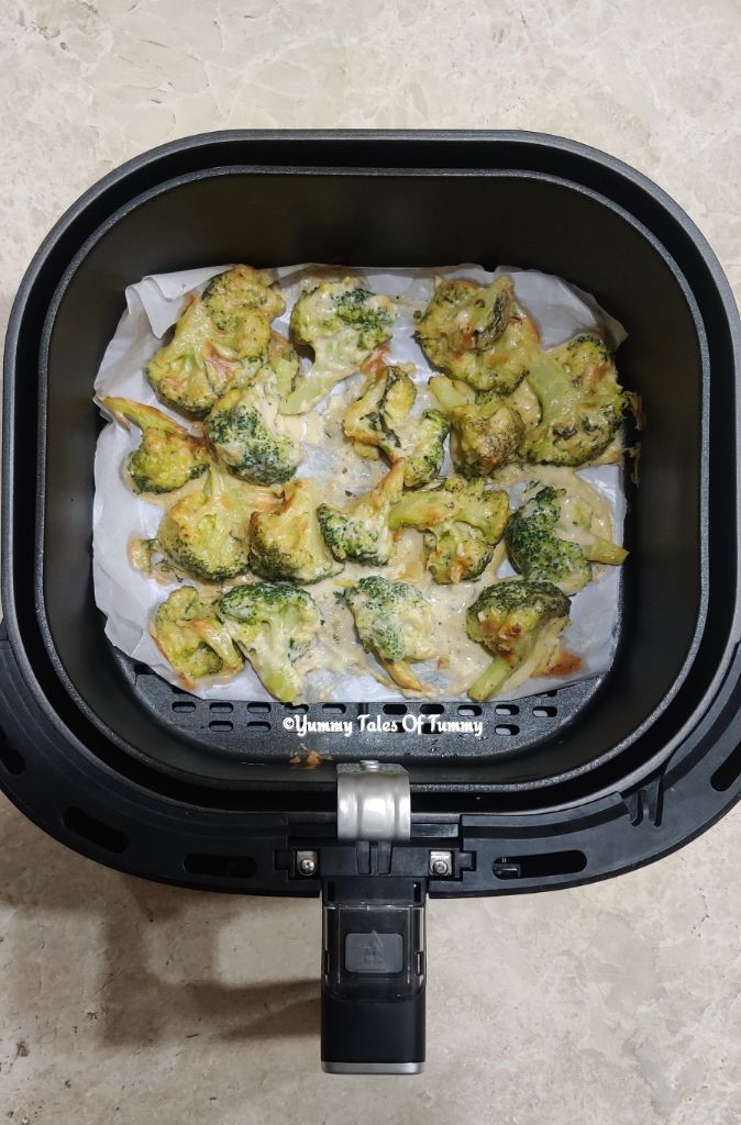 Air fryer Malai Broccoli Tikka Broccoli in Air fryer Yummy Tales Of