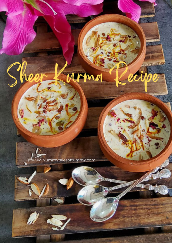 Sheer Kurma Recipe | Sheer Korma pin 1