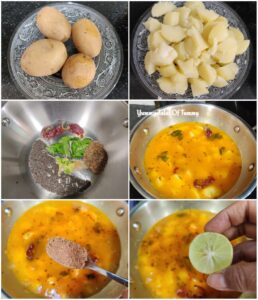 Prep pics to make Khatti Meethi Aloo Sabzi | Potato Curry Recipe