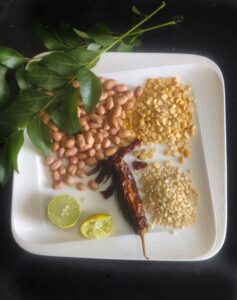 Ingredients to make Lemon Rice Recipe (Chitranna Rice)