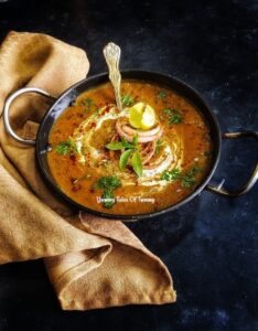 Top shot of dal makhani 