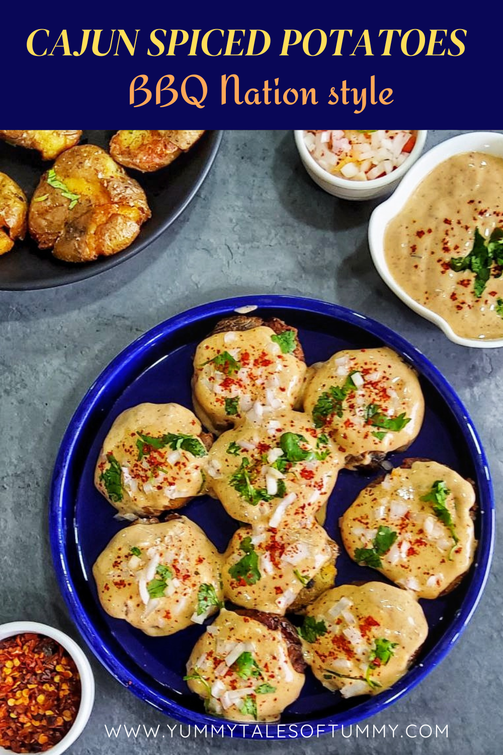 Cajun Spiced Potatoes barbeque nation style pin 1