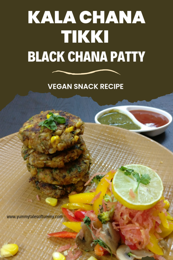 Kala Chana Tikki | Black Chickpea Patty pin 1