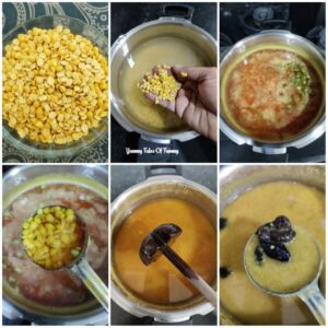 Cooking process of arhar dal