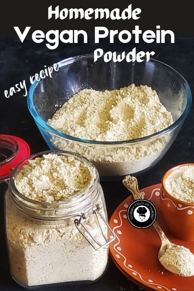 Easy Homemade Protein Powder (Vegan) pin 1