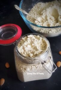 Easy Homemade Protein Powder (Vegan) ready to be stored 