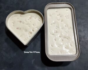 Ice cream ready to go in the freezer 