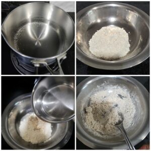 Making process of kneading the dough for How to make Jowar Roti (Sorghum flour flatbread)