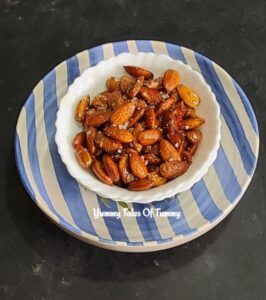 5 ingredient Honey Roasted Almonds top view