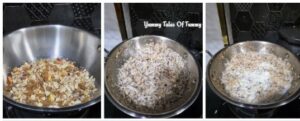 Dry coconut cooked with milk