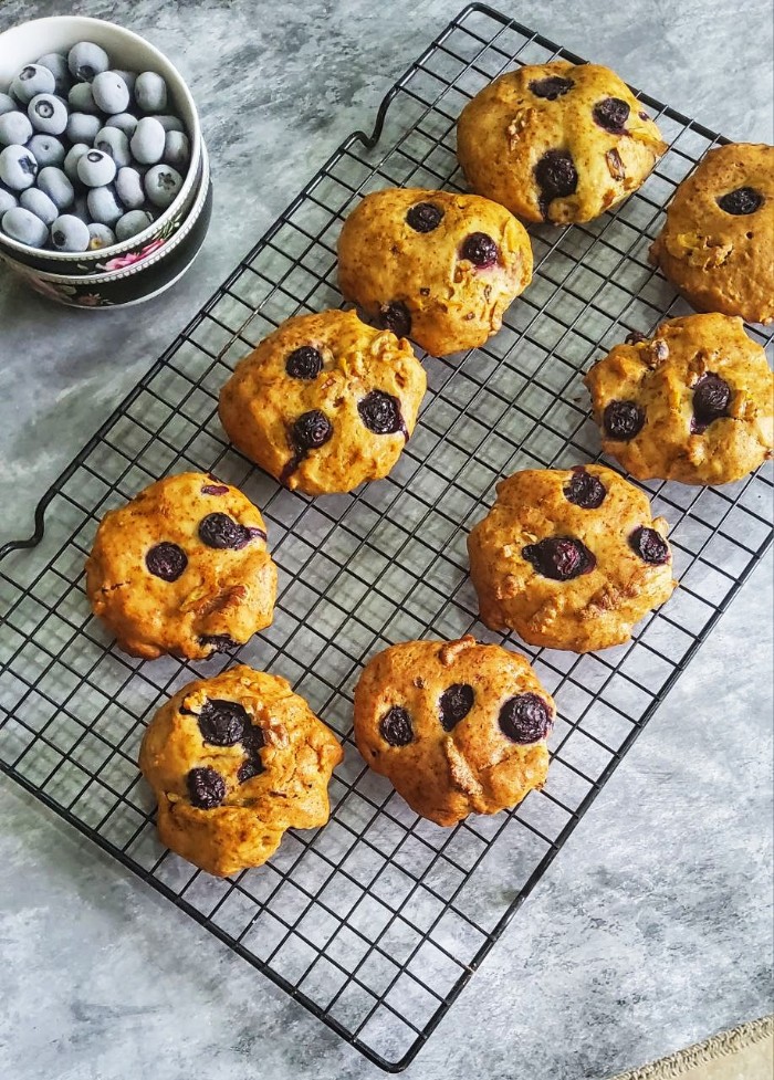 Vegan Banana Blueberry Cookies