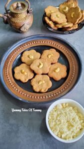 Whole Wheat Mawa Jaggery Cookies top view 