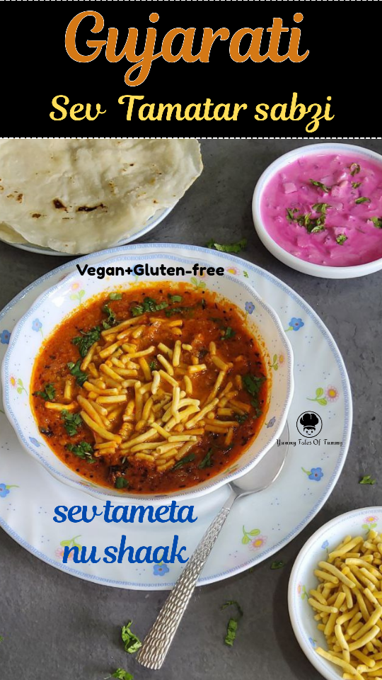 Gujarati Sev tomato sabzi pin 1