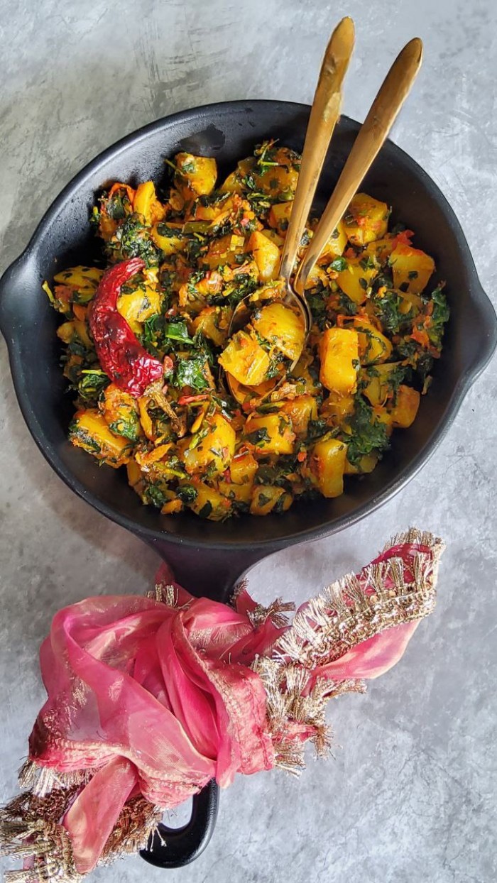 Aloo Methi Sabzi | Methi Alu