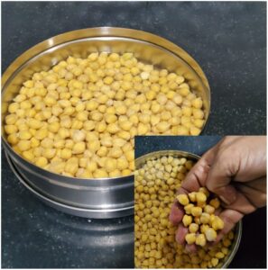 Soaked chickpeas