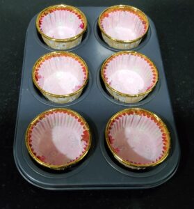 Muffins tray ready with liners
