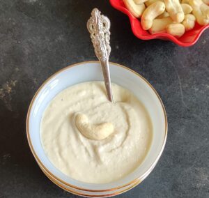 Soaked cashews paste