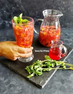 Gond Katira Fruit Drink served in tall glasses 