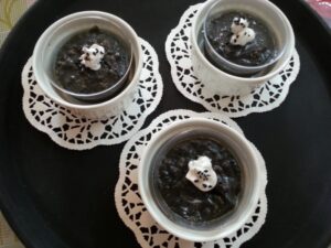 Vegan Black sesame pudding