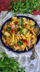 Top view shot of Vegan Pineapple Salad Recipe 