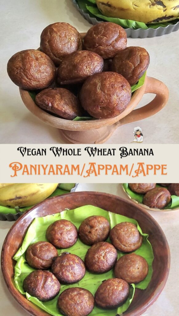 Pin 1 Banana Appam | Whole Wheat Banana Paniyaram