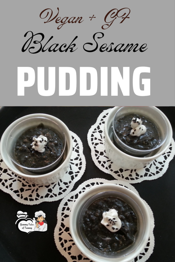 Vegan Black Sesame Pudding pin 1