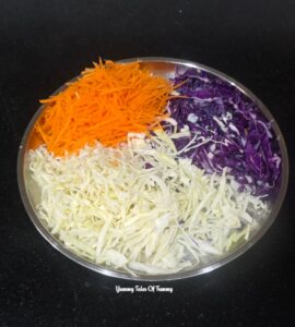 Vegetables for making coleslaw 