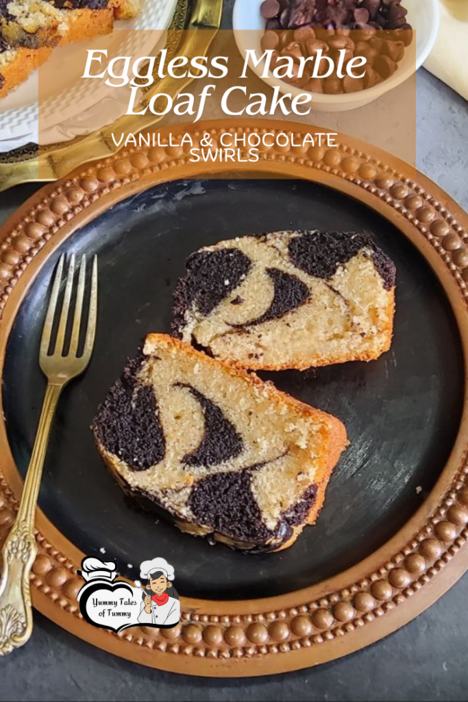 Eggless Marble Loaf Cake pin 1