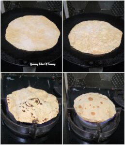 Cooking process to show How to make Soft Roti (Chapati)