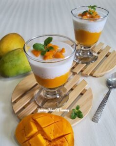 Layered Mango Sago Pudding (Vegan) 