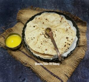 Chapati served with dollop of ghee