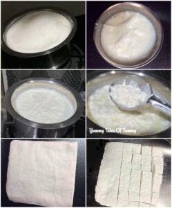 Prep pics to make Homemade Paneer Recipe | How to make paneer at home