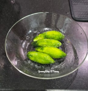 Bitter gourd marinated in salt