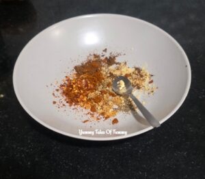 Spice mix marinate to make Air Fryer Crispy Butter Beans