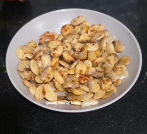 Butter beans Coated with spice mix and oil