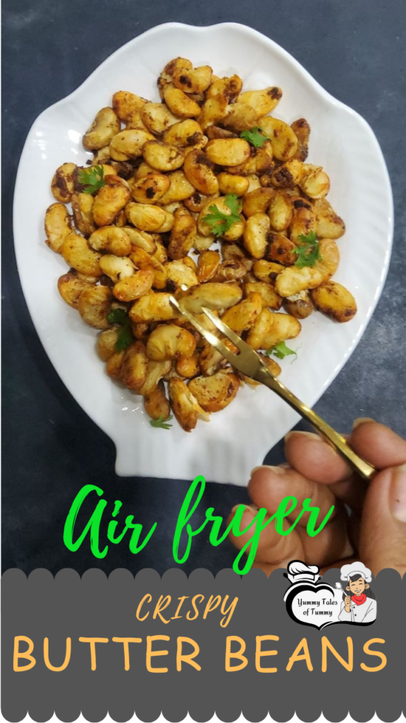 Air Fryer Crispy Butter Beans pin 1