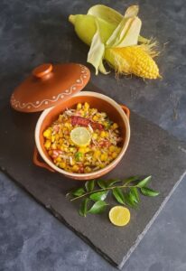 Corn and Pomegranate Salad Recipe top view shot