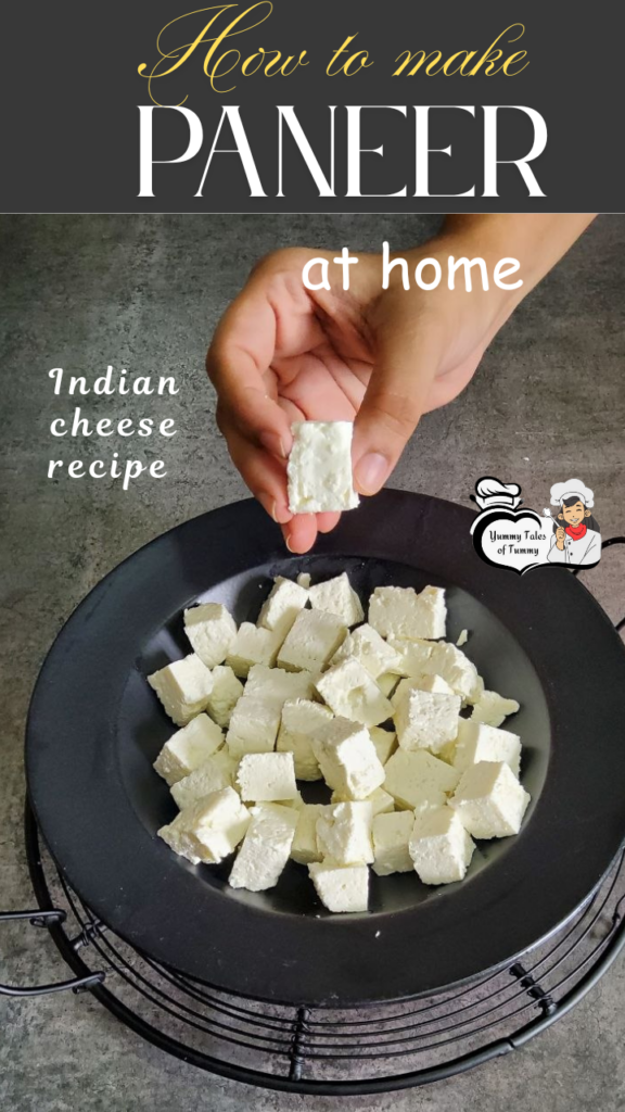 Homemade Paneer Recipe | How to make paneer at home pin 1