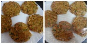Rosti cakes ready to be pan fried