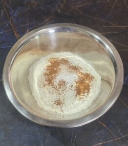Dry ingredients in a bowl