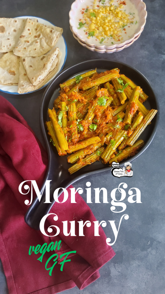 Moringa Tomato curry Recipe | Singyun ji Bhaji Pin 1
