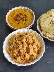 Bhuga Chawar | Caramelized Onion Rice top view shot
